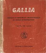 Gallia. Fouilles et monuments archéologiques en France métropolitaine