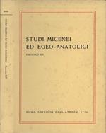 Studi micenei ed egeo. anatolici VOL. XLVII