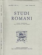 Studi Romani Anno XXIX-NN. 3-4. Rivista trimestrale dell'Istituto di Studi Romani