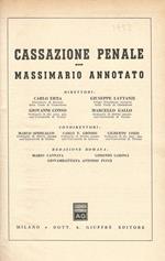 Cassazione Penale anno XIII. Massimario Annotato