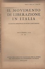 Il movimento di liberazione in Italia. Rassegna bimestrale di studi e documenti