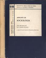 Appunti di sociologia. Tratti dalle lezioni del Prof. Gianni Statera