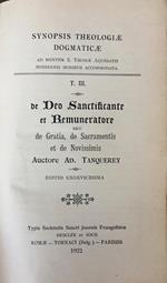 De Deo Sanctificante et Remuneratore seu de Gratia, de Sacramentis et de Nobissimis TOMO III