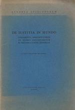 De Iustitia in Mundo. Lineamenta argumentorum de quibis disceptabitur in secundo coetu generali