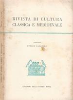 Rivista di cultura Classica e Medioevale, anno II-N. 3