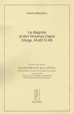La Diagnosi Di Don Vincenzo Capra ( Verga, M-Dg Iv, 49). Estratto Dal Volume Da Malebolge Alla Senna. Studi Letterari In Onore Di Giorgio Santangelo