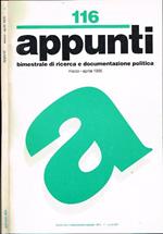 Appunti. Bimestrale di ricerca e documentazione politica marzo-aprile 1995