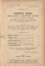 Archivio di Antropologia Criminale Psichiatria e Medicina Legale Vol. L
