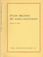 Studi micenei ed egeo-anatolici vol. XXI