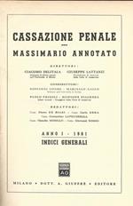 Cassazione Penale anno I. Massimario Annotato