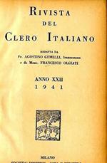 Rivista del Clero Italiano Anno XXII-1941