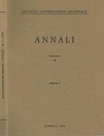 A. I. O. N. : Annali Vol 44 Fasc. 3. Rivista del Dipartimento di Studi Asiatici e del Dipartimento di Studi e Ricerche su Africa e Paesi Arabi