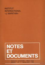 Notes Et Documents Anno Vi N.18. Publication Trimestrielle
