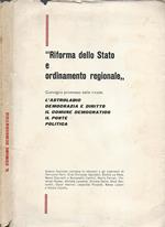 Riforma dello stato e ordinamento regionale