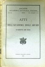 Atti dell'Accademia degli Arcadi e Scritti dei Soci