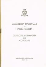 Stagione sinfonica 1980 81. Gestione autonoma dei concerti