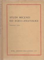 Studi Micenei ed Egeo. Anatolici