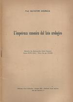 L' impotenza canonica dal lato urologico. Estratto da Ephemerides iuris canonici