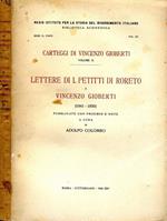 Lettere di I. Petitti di Roreto a Vincenzo Gioberti. 1841-1850