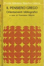 Il pensiero greco. Orientamenti bibliografici