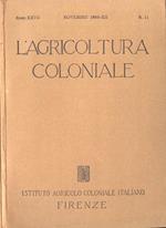 L' agricoltura coloniale-Anno XXVII n. 11. Rivista mensile dell'Istituto Agricolo Coloniale Italiano