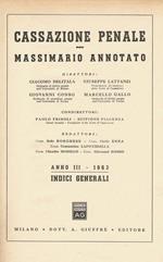 Cassazione Penale anno III. Massimario Annotato