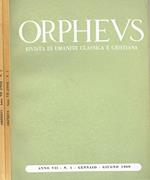 Orpheus. Rivista Di Umanità Classica E Cristiana. Anno Vii