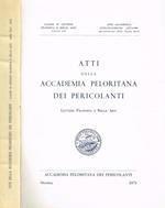 Atti Della Accademia Peloritana Dei Pericolanti. Lettere Filosofia E Belle Arti