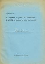 Recensioni Su A.Chiavacci Il Parlato Nei Promessi Sposi, R.Fubini La Coscienza Del Letino Negli Umanisti. Estratto Da Lingua Nostra Vol.Xxiii Fasc.4