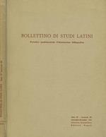 Bollettino Di Studi Latini Anno Iv Fascicolo Iii. Periodico Quadrimestrale D'Informazione Bibliografica