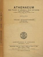 Athenaeum Volume Xli Fasc. Iii-Iv. Studi Periodici Di Letteratura E Storia Dell'Antichità