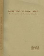 Bollettino Di Studi Latini Anno Iv Fasc.I Ii. Periodico Quadrimestrale D'Informazione Bibliografica