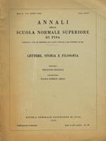 Annali Della Scuola Normale Superiore Di Pisa Serie Ii Vol.Xxxiv Fasc.Iii-Iv. Lettere, Storia E Filosofia