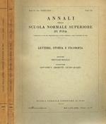 Annali Della Scuola Normale Superiore Di Pisa Serie Ii Vol.Xxxiii. Lettere, Storia E Filosofia