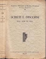 Scritti E Discorsi Dal 1929 Al 1931 ( Vol Vii )
