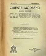 Oriente Moderno Anno Lv Nr. 1-2 3-4 5-6 7-8. Rivista Mensile D'Informazione E Di Studi Per La Diffusione Della Conoscenza Dell'Oriente, Sopra Tutto Musulmano