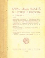 Annali Della Facoltà Di Lettere E Filosofia Vol.Vi (1968-1969)