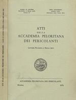 Atti Della Accademia Peloritana Dei Pericolanti Anno Accademico Ccxlix. Lettere Filosofia E Belle Arti