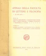 Annali Della Facoltà Di Lettere E Filosofia Vol.Ix (1971-1972)