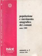 Popolazione e movimento anagrafico dei comuni. anno 1989