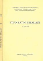 Studi Latini E Italiani Ii Anno 1988