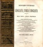 Dizionario Universale di Geografia, Storia e Biografia. compilato da Emilio Treves e Gustavo Strafforello - Volume I: A - K