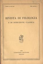 Rivista di filologia e di istruzione classica Vol. 94 serie terza fasc. 4