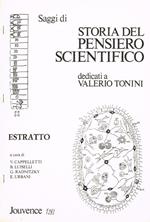 Saggi Di Storia Del Pensiero Scientifico Dedicati A Valerio Tonini. Estratto