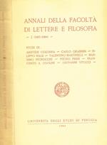 Annali Della Facoltà Di Lettere E Filosofia Vol I (1963-1964)