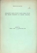 Sovranità degli stati e lega degli stati nei vecchi progetti di unione europea
