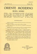 Oriente Moderno Anno Lviii N.12 Estratto. Rivista Mensile D'Informazione E Di Studi Per La Diffusione Della Conoscenza Dell'Oriente Sopra Tutto Musulmano