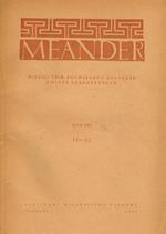Meander Anno Xvi N.11-12. Miesiecznik Poswiecony Kulturze Swiata Starozytnego