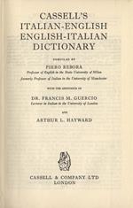 Cassell's italian english english italian dictionary