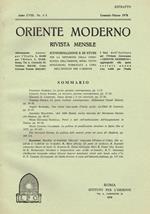 Oriente Moderno Anno Lviii N.1-3 Estratto. Rivista Mensile D'Informazione E Di Studi Per La Diffusione Della Conoscenza Dell'Oriente Sopra Tutto Musulmano